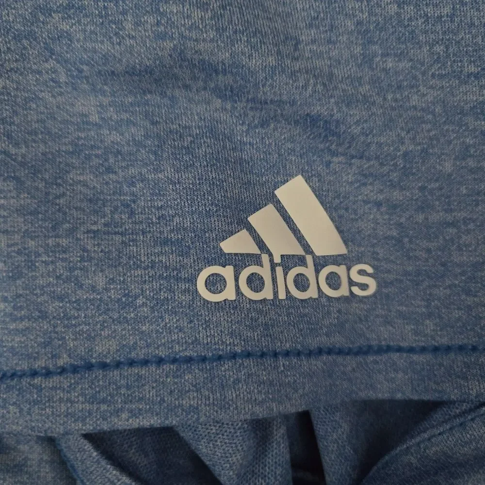 Adidas Golf Polo RN88387 Mens XL Heather Blue Short‎ Sleeve Performance